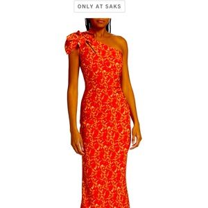 Chiara Boni Gosia Printed One Shoulder Gown